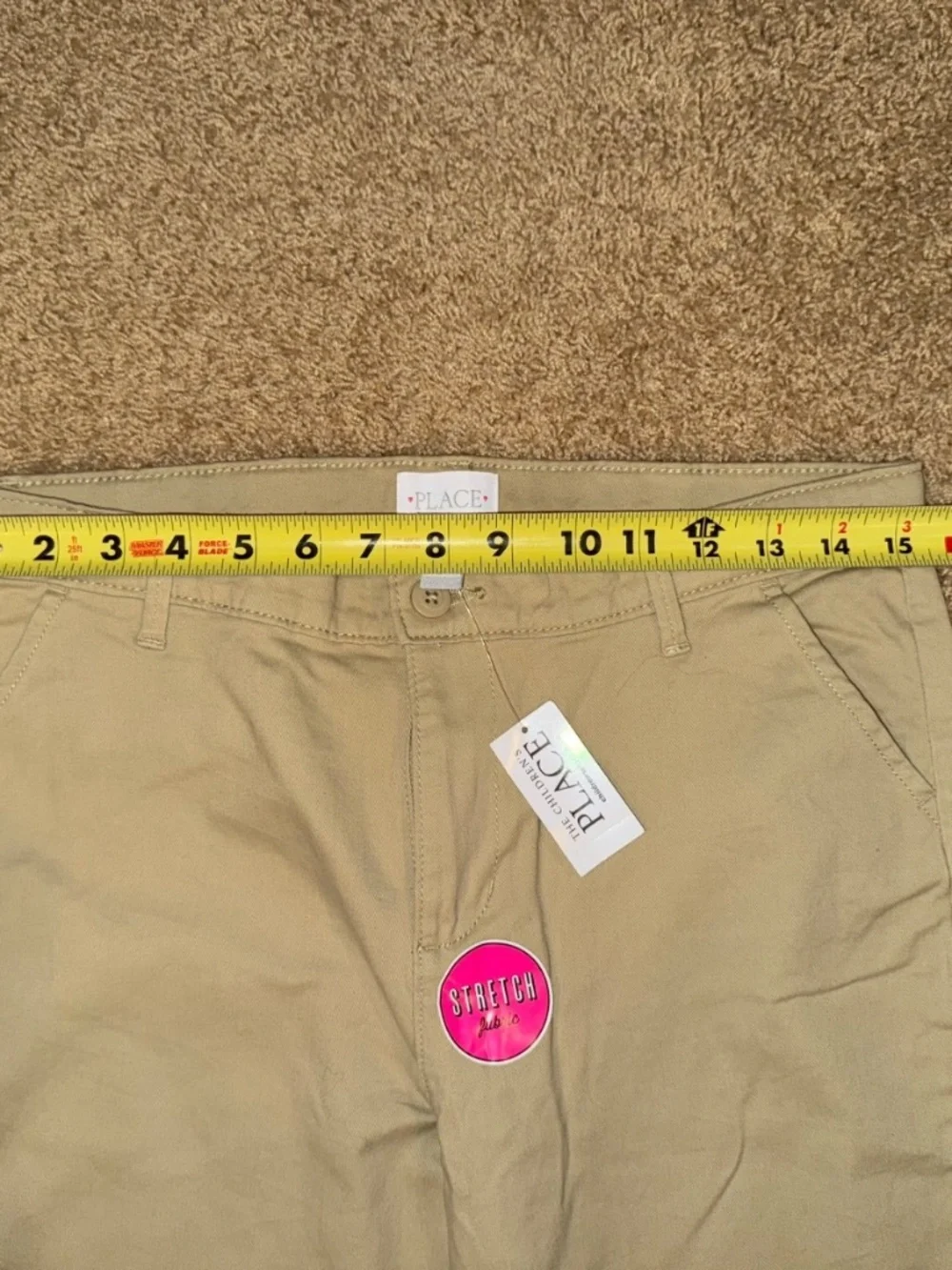 NWT The Children's Place Khaki Stretch Uniform Chino Pants Girls 18